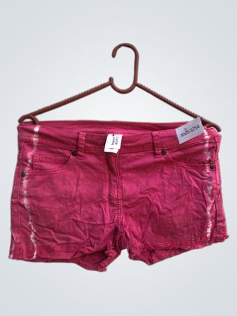 C&A Hier + Dort Pink Verwaschene Jeansshorts