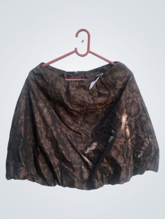 Orsay Brauner Floral Bubble Hem Rock