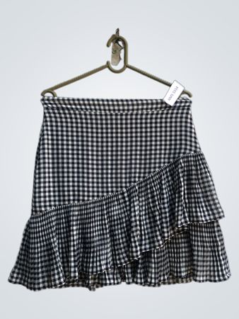 Ann Taylor Petite Gingham Ruffle Rock