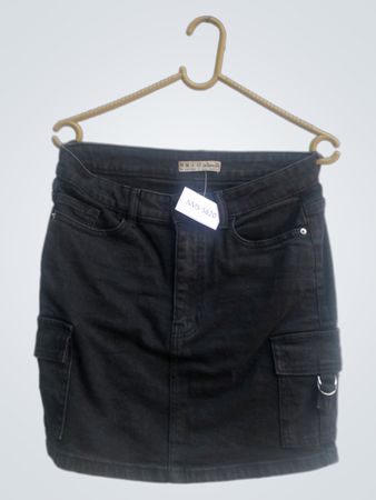 Denim Co. Schwarzer Cargo Minirock