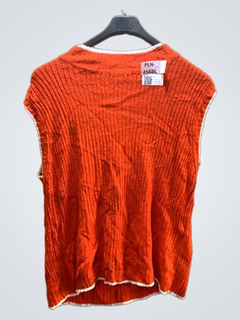 Unbranded Orange Ärmelloses Strickoberteil