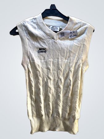 Slazenger V-Ausschnitt Kabelstrick ärmelloser Pullover