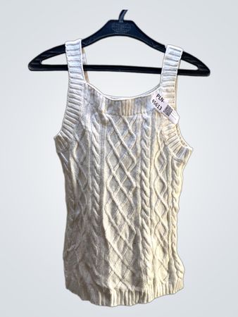 Unbranded Cream Cable Knit Tanktop