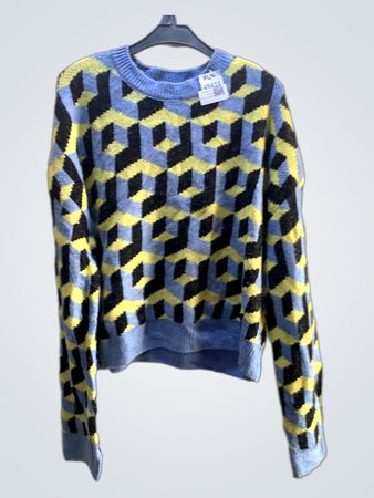 Faithvintage Geometric Pattern Sweater