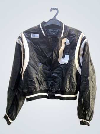 Unbranded Black Bomber Jacket with White Accents