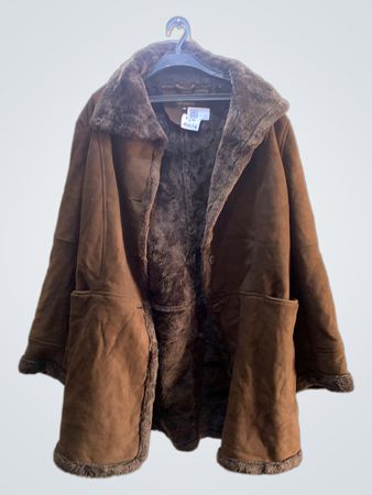 Vetissimo Brown Faux Fur Lined Coat