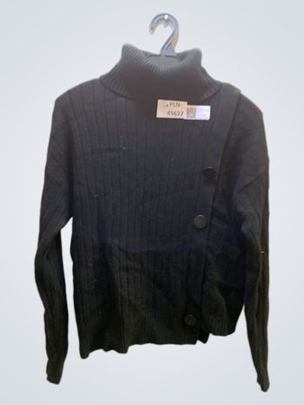 Unmarkierter schwarzer Rollkragenpullover