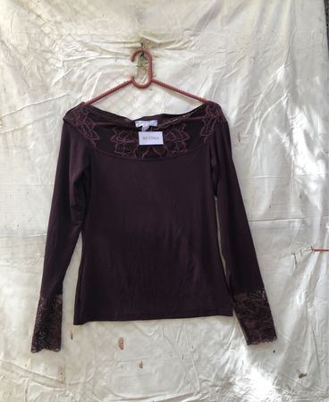 Etincelle Couture Damen Langarm Spitze Oberteil