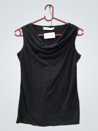 Cache Cache Black Sleeveless Sparkle Top