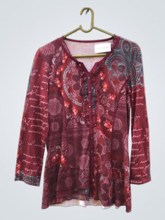 Langarmbluse mit Paisleymuster