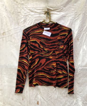 D-XEL Tiger Print Langarmshirt