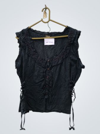 Simran Black Sleeveless Top NT-57541