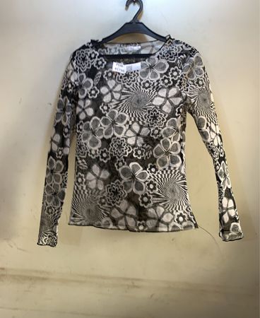 Promod Floral Mesh Langarm-Top