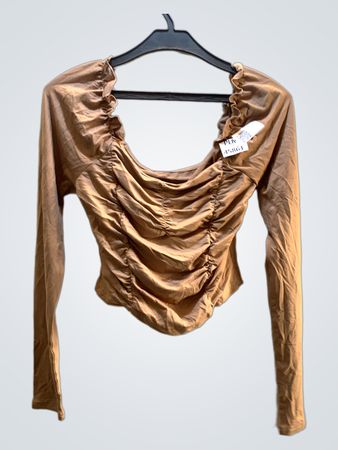 FaithVintage Rüschenträgershirt mit langen Ärmeln