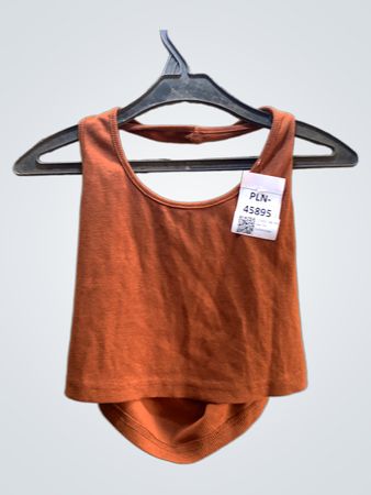 FaithVintage Rostfarbener Rippen-Halter-Top