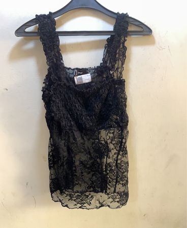 ONLY Schwarzes Spitzen-Cami-Top