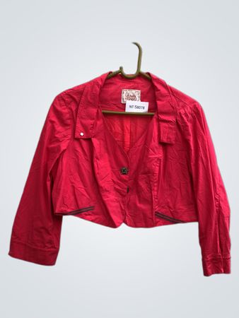 La Mode Est A Vous Rote Gekürzte Jacke