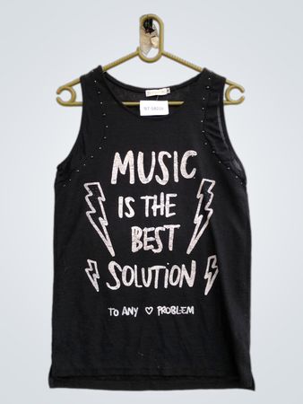 Pink Studio "Musik ist die beste Lösung für jedes Problem" Grafik Tanktop