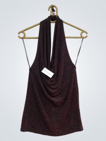 Halter Neck Glitzeroberteil mit Tag NT-58159