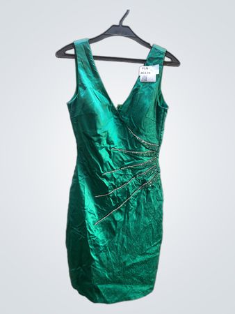 FaithVintage Grünes Perlenkleid