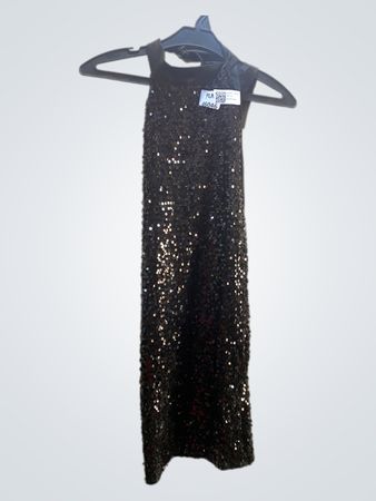 FaithVintage Schwarzes Pailletten-Halterkleid