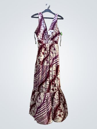 FaithVintage Bedrucktes Maxi-Kleid