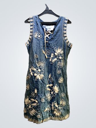 River Woods besticktes Denim-Kleid