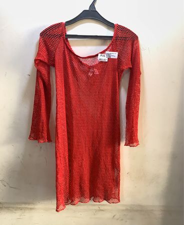 FaithVintage Rotes Netzkleid