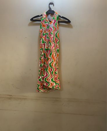 FaithVintage Halterneck-Kleid mit Wirbelmuster