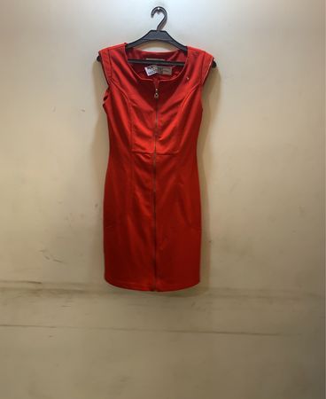 FaithVintage Roter Reißverschlusskleid