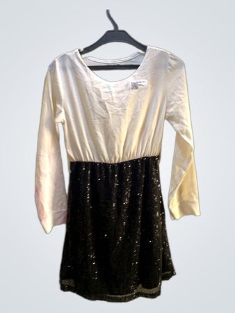 FaithVintage Langarm-Pailletten Kleid