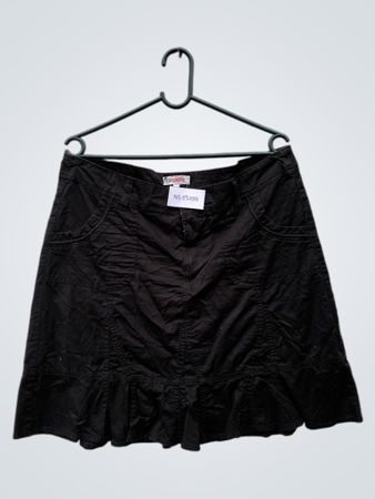 DESIGNER S Schwarzer Rüschenshortrock