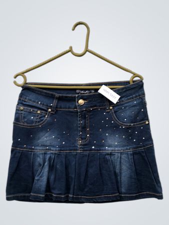Jupe en denim Krisi Jean avec des strass