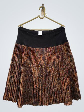 Plissierter Paisley-Druckrock