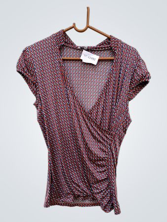 Lola & Liza Damen Bedruckte Wickelbluse