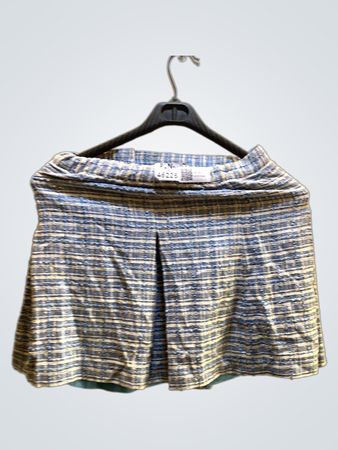FaithVintage Blau Gestreifter Plissierter Rock