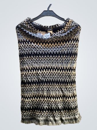 LOULOU&BESS ärmelloses Zickzack-Stricktop mit Fransen