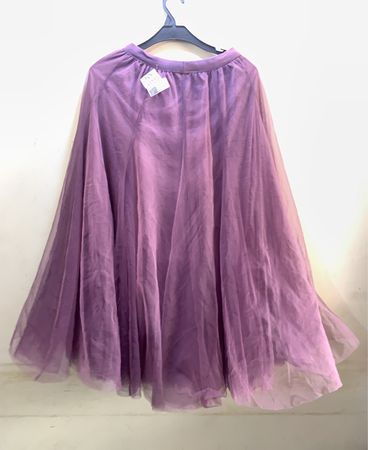 FaithVintage Lila Tüll Maxi-Rock