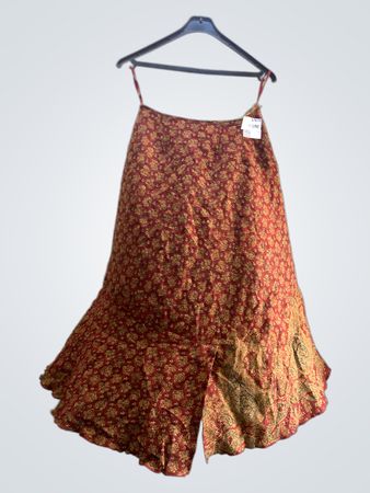 FaithVintage Roter Floral Druck Rock