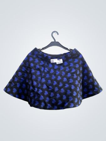 FaithVintage Schwarz und Blau Herzmuster Rock