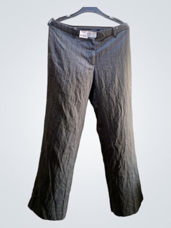 FaithVintage Graue Nadelstreifenhose