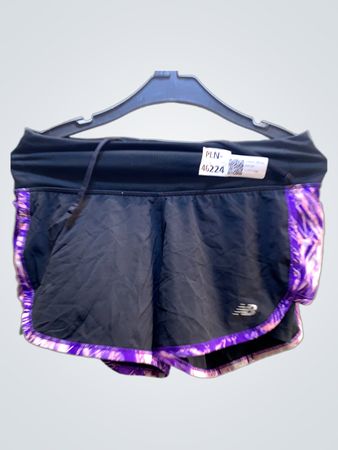 Neue Balance Schwarze Lila Laufshorts