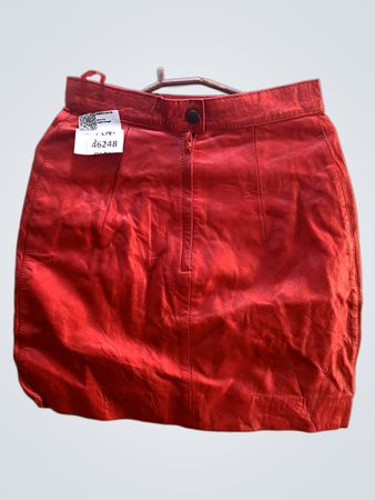 Faith Vintage Rote Leder Minirock