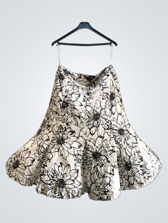 Bexleys Woman schwarzer und weißer Floralrock
