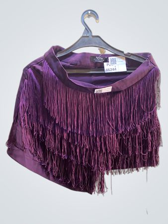 Bershka lila Fransen-Shorts