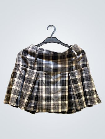 FaithVintage Karierter Plissierter Minirock