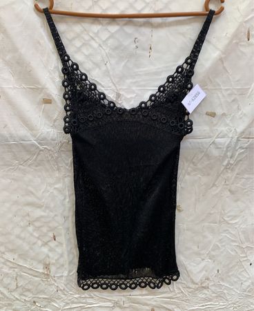 Schwarzes Spitzen-Camisole