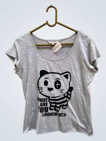 Clockhouse Graues Grafik-T-Shirt