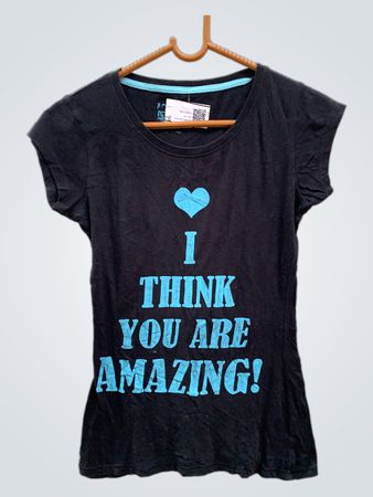Atmosphere Schwarzes Grafik-T-Shirt