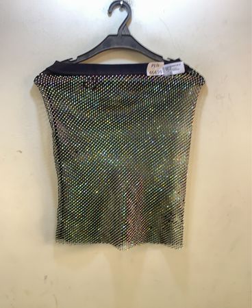 FaithVintage Strass-Mesh-Top